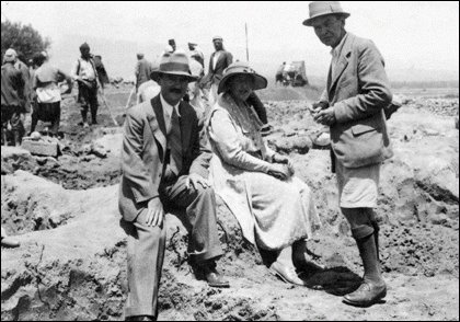 Max Mallowan, Agatha Christie, and Leonard Woolley at Ur, 1931