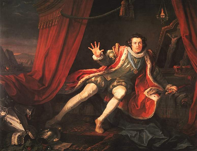 William Hogarth, David Garrick as Richard III, 1745, oil on canvas, Walker Art Gallery, Liverpool.