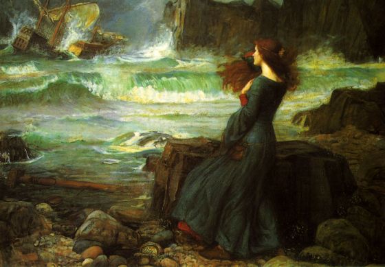John William Waterhouse. Miranda watching the shipwreck (1916)